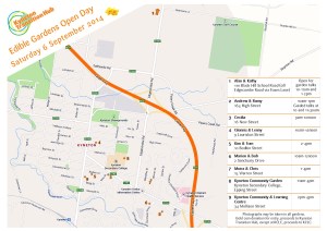KTH Edible Gardens Open Day Map - Sept 2014